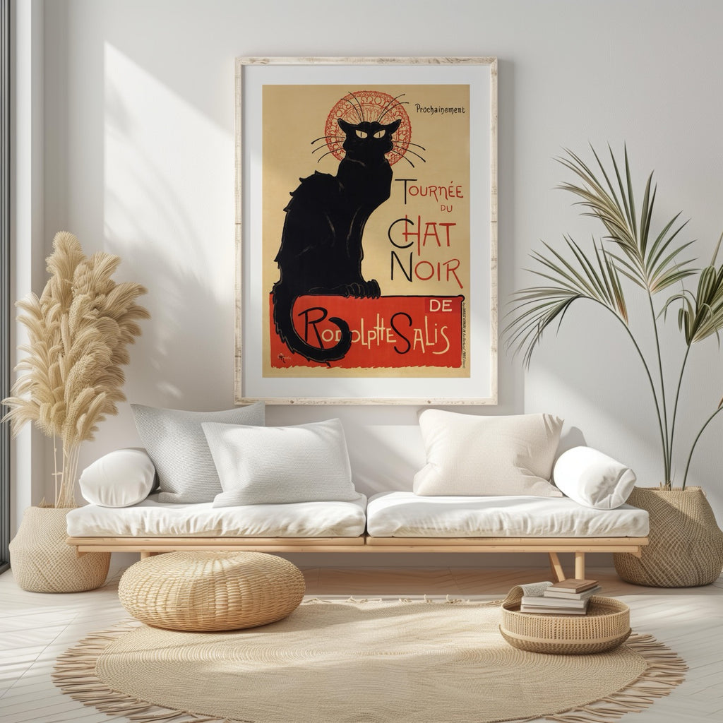 Black Cat Tournée du Chat Noir - Théophile Steinlen - Rolled Poster Wall Art Print | House Prints