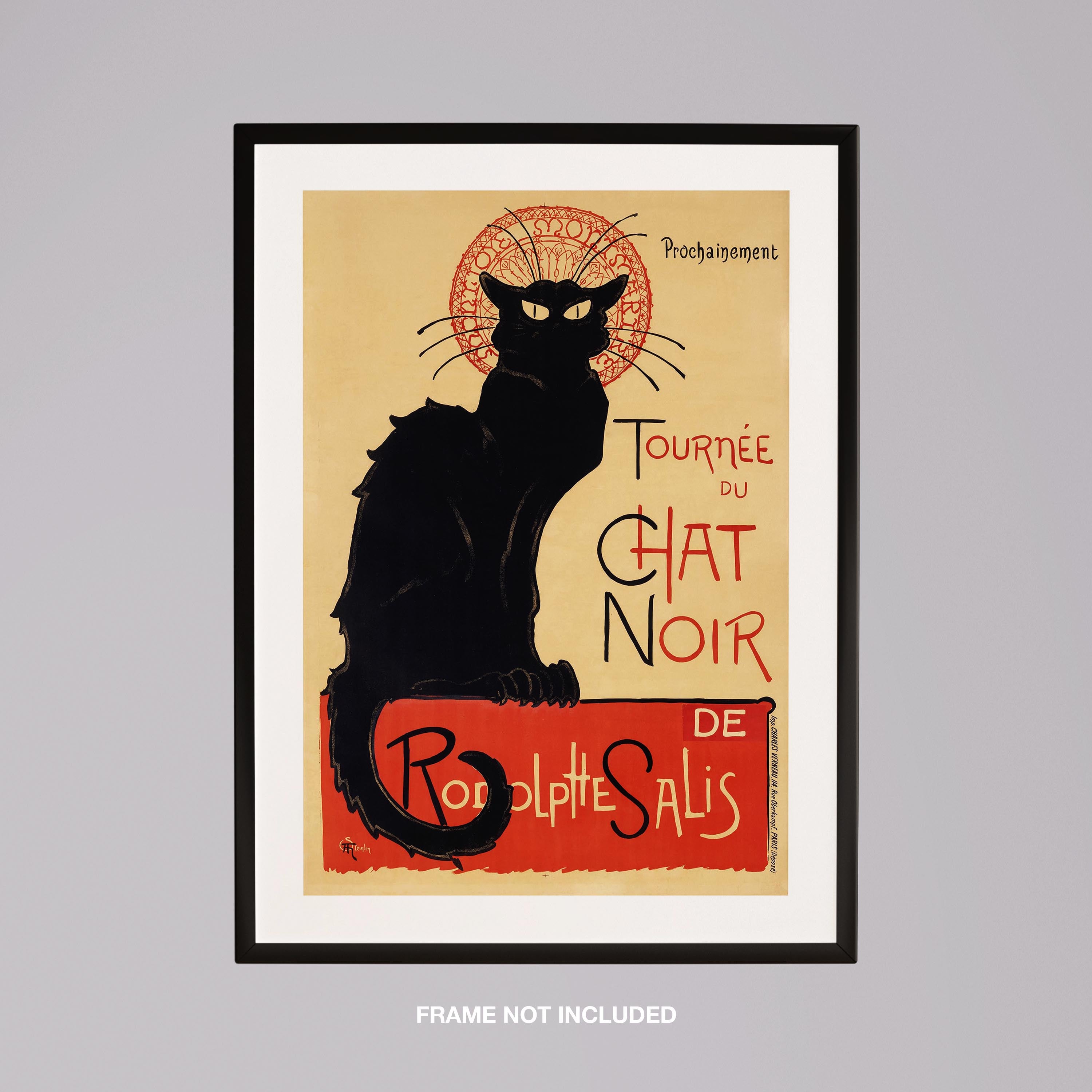 Black Cat Tournée du Chat Noir - Théophile Steinlen - Rolled Poster Wall Art Print | House Prints
