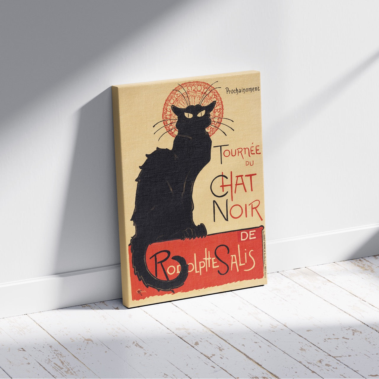 Black Cat Tournée du Chat Noir - Théophile Steinlen - Framed Canvas Wall Art Print - House Prints