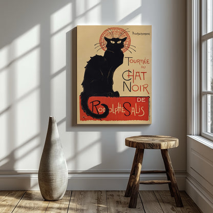 Black Cat Tournée du Chat Noir - Théophile Steinlen - Framed Canvas Wall Art Print - House Prints