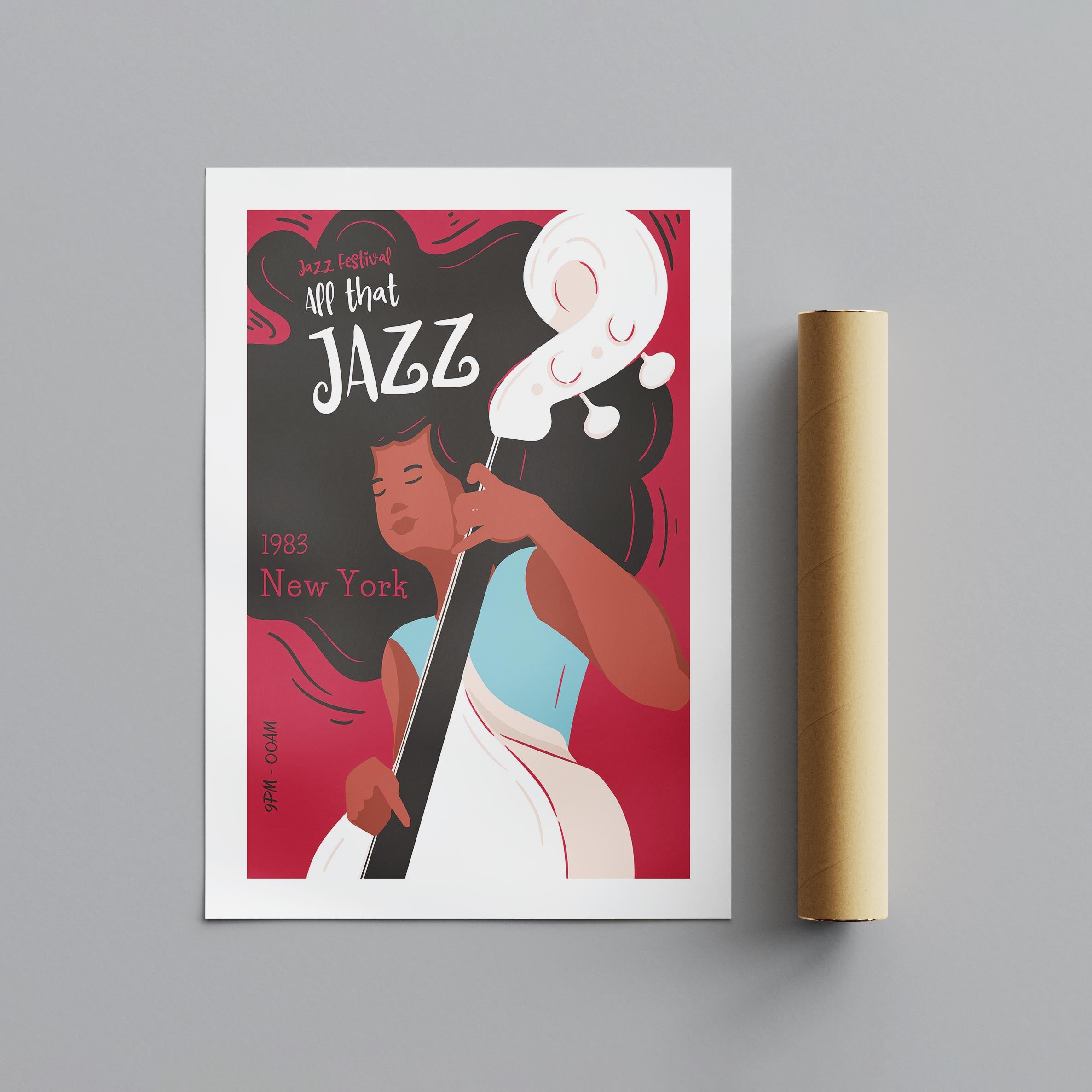 Vintage New York Jazz Festival 1983 - Rolled Poster Wall Art Print | House Prints