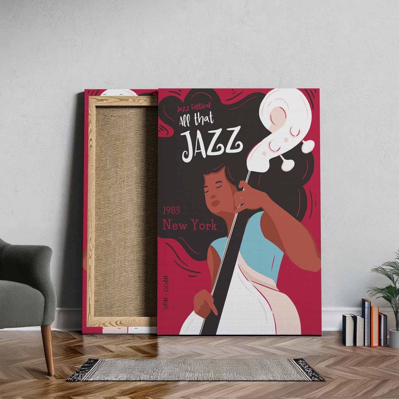 Vintage New York Jazz Festival 1983 - Framed Canvas Wall Art Print | House Prints