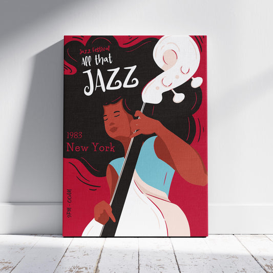Vintage New York Jazz Festival 1983 - Framed Canvas Wall Art Print - House Prints