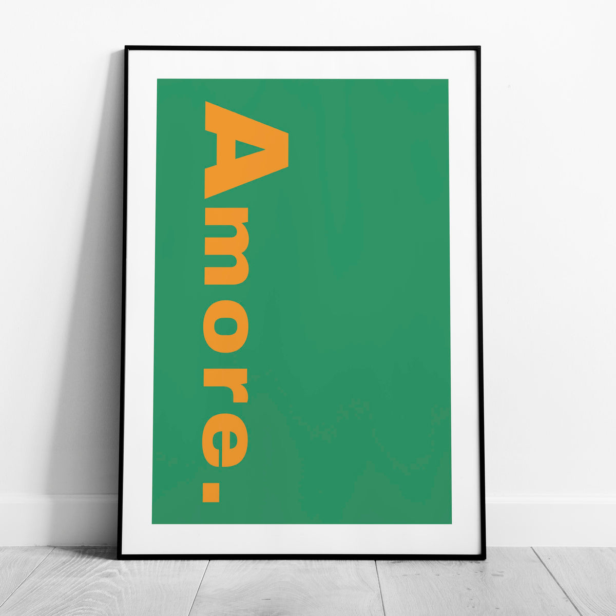 Abstract Green Amore Modern Text Quote - Rolled Poster Wall Art Print | House Prints