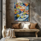 Tropical Sunshine Citrus Cocktail - Framed Canvas Wall Art Print | House Prints
