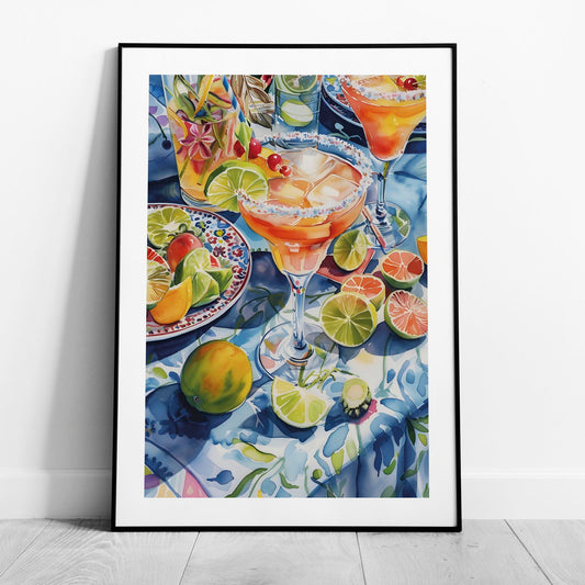 Tropical Sunshine Citrus Cocktail - Rolled Poster Wall Art Print - House Prints