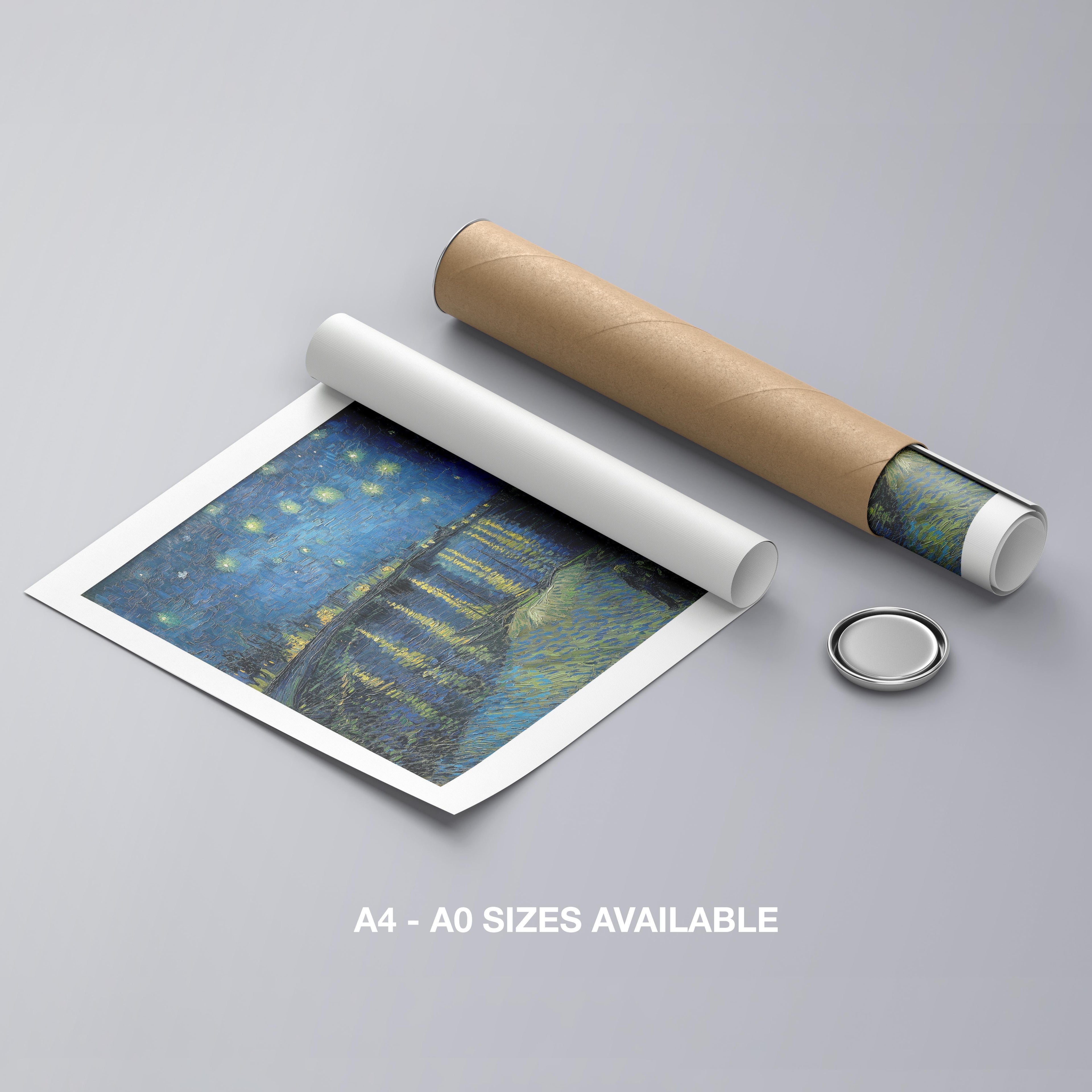 Starry Night Over the Rhône - Vincent van Gogh - Rolled Poster Wall Art Print | House Prints