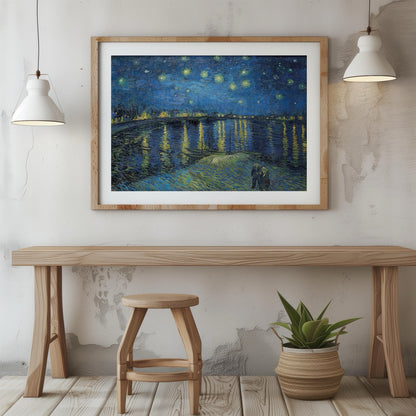 Starry Night Over the Rhône - Vincent van Gogh - Rolled Poster Wall Art Print - House Prints