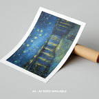 Starry Night Over the Rhône - Vincent van Gogh - Rolled Poster Wall Art Print | House Prints
