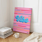 Vibe Stripe Hype 2 - Seta Zakian - Framed Canvas Wall Art Print | House Prints