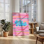 Vibe Stripe Hype 2 - Seta Zakian - Framed Canvas Wall Art Print | House Prints