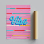 Vibe Stripe Hype 2 - Seta Zakian - Rolled Poster Wall Art Print | House Prints