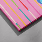 Vibe Stripe Hype 2 - Seta Zakian - Framed Canvas Wall Art Print | House Prints