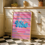 Vibe Stripe Hype 2 - Seta Zakian - Rolled Poster Wall Art Print | House Prints