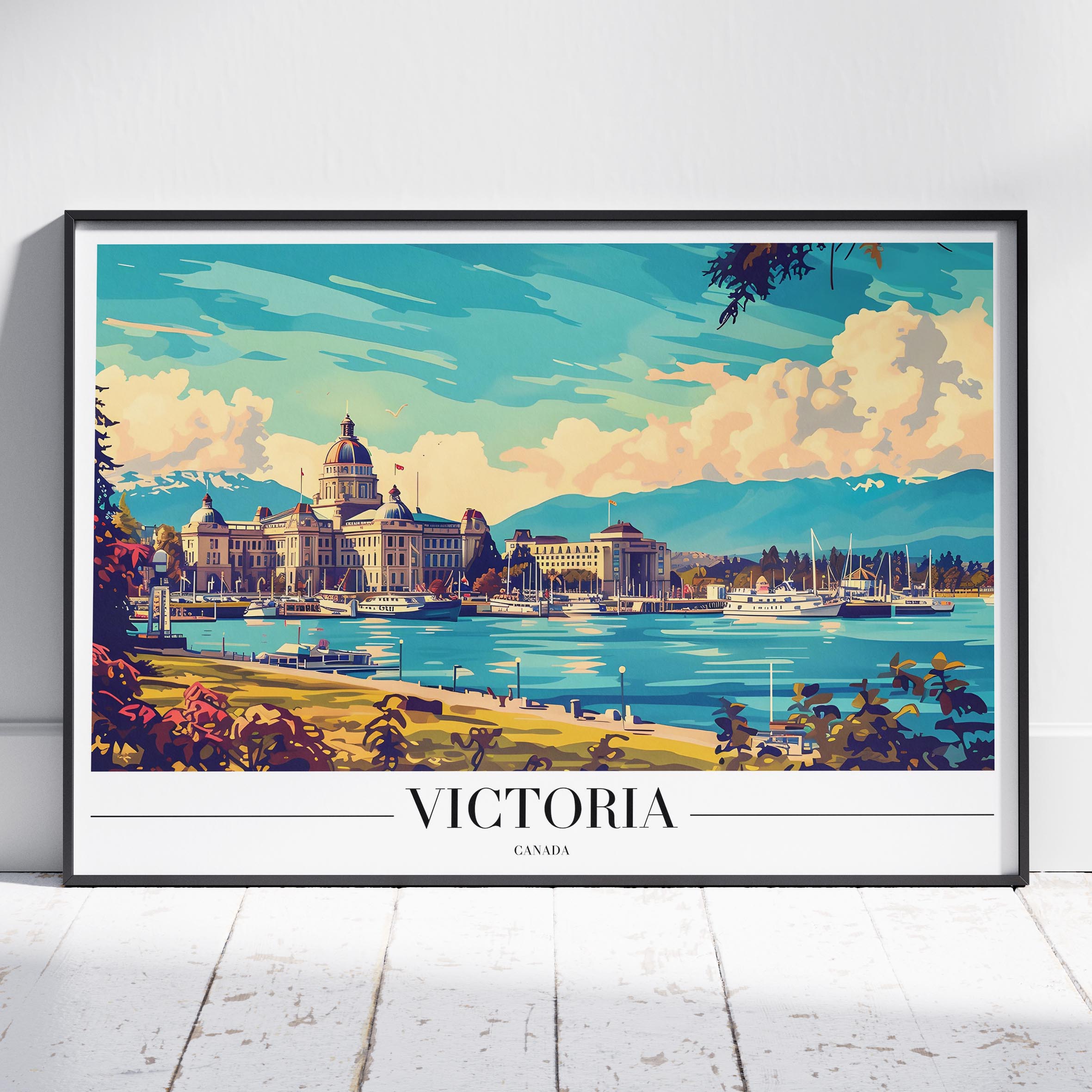 Victoria Harbour Canada World Travel - Rolled Poster Wall Art Print | House Prints