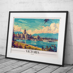 Victoria Harbour Canada World Travel - Rolled Poster Wall Art Print | House Prints