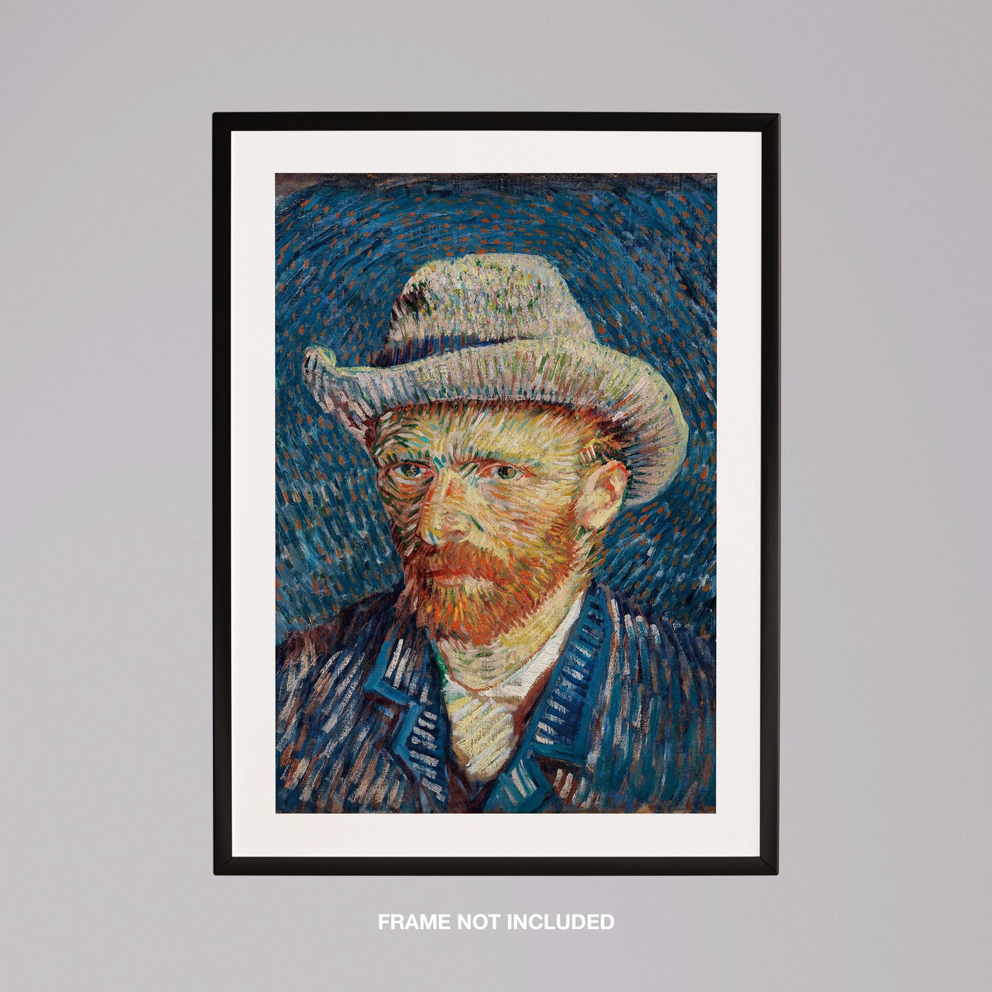 Self Portrait with Grey Felt Hat - Vincent van Gogh - Rolled Poster Wall Art Print - House Prints