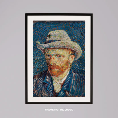 Self Portrait with Grey Felt Hat - Vincent van Gogh - Rolled Poster Wall Art Print - House Prints