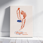 Vegan Is My Super Power Kitchen Food - Framed Canvas Wall Art Print | House Prints