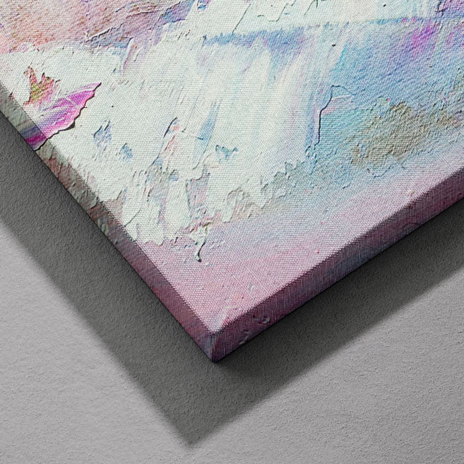 Vibrant Abstract Blue & Pink Hues - Framed Canvas Wall Art Print | House Prints