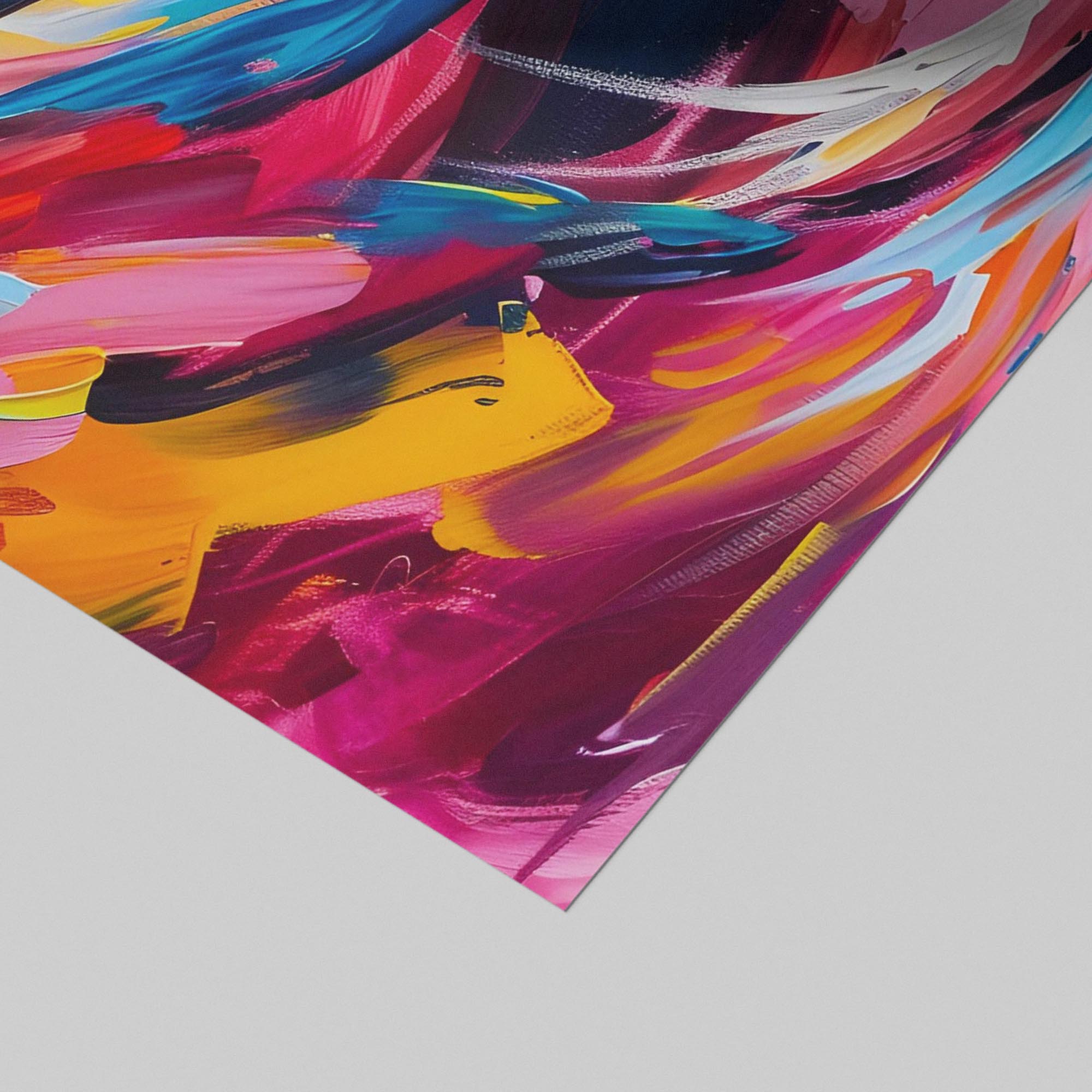 Vibrant Abstract Horse Colourful Brushstrokes - Rolled Poster Wall Art Print