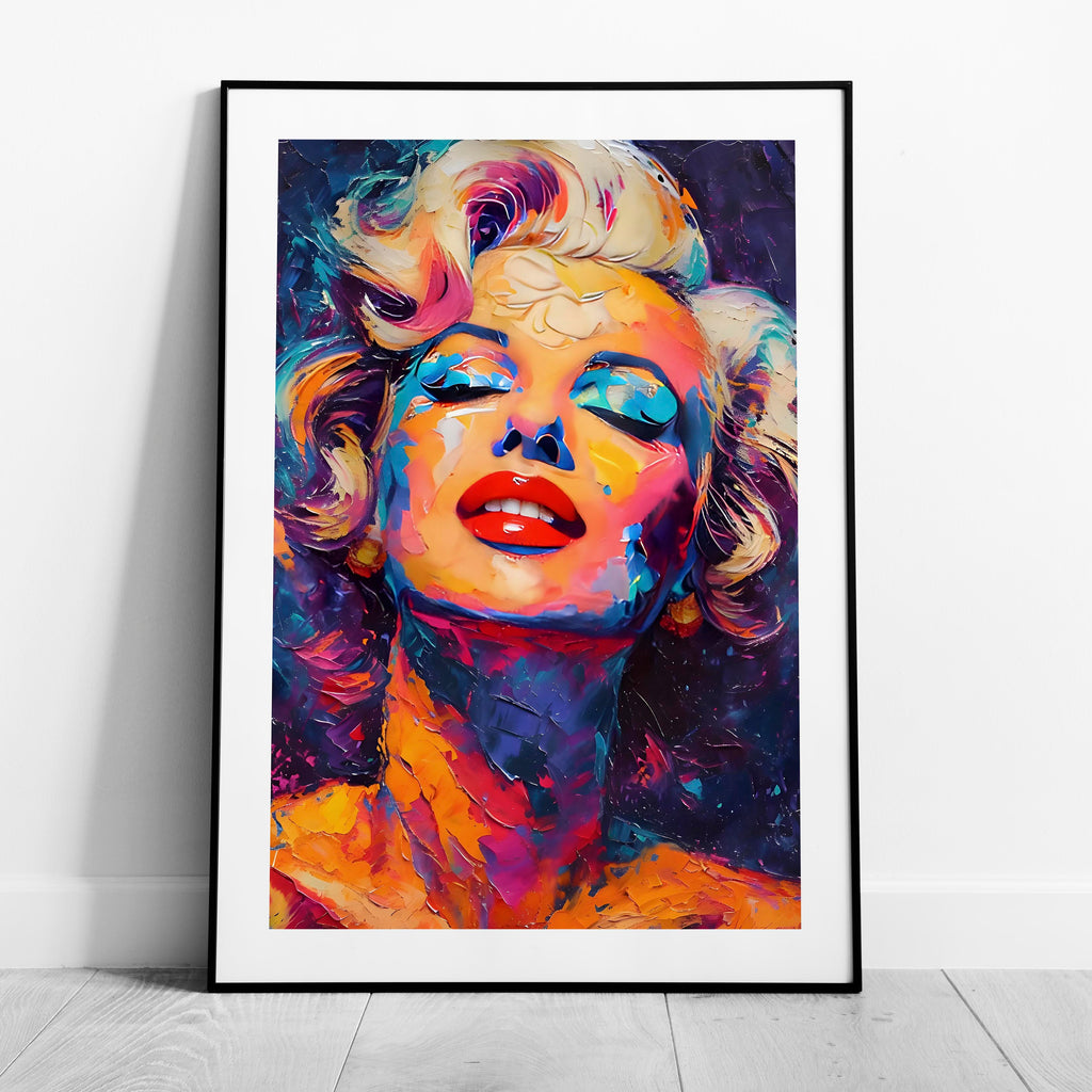 Vibrant Abstract Pop Art Icon Portrait - Rolled Poster Wall Art Print