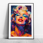 Vibrant Abstract Pop Art Icon Portrait - Rolled Poster Wall Art Print