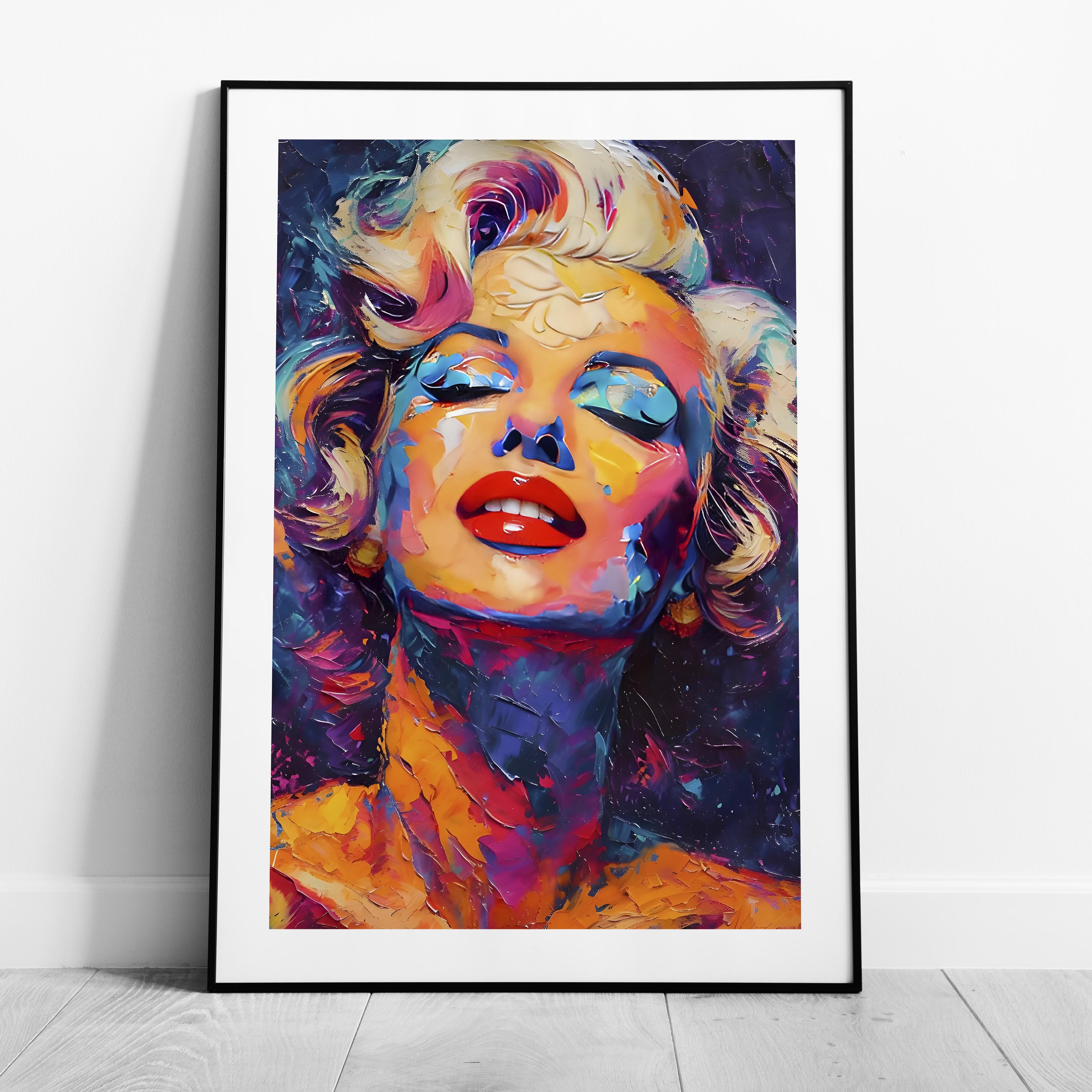 Vibrant Abstract Pop Art Icon Portrait - Rolled Poster Wall Art Print
