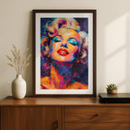 Vibrant Abstract Pop Art Icon Portrait - Rolled Poster Wall Art Print
