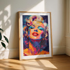 Vibrant Abstract Pop Art Icon Portrait - Rolled Poster Wall Art Print