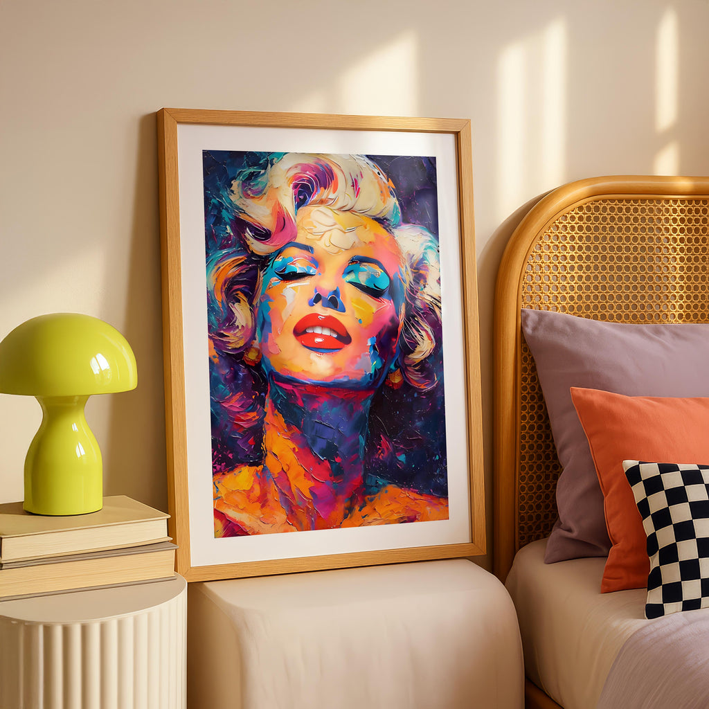Vibrant Abstract Pop Art Icon Portrait - Rolled Poster Wall Art Print
