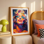 Vibrant Abstract Pop Art Icon Portrait - Rolled Poster Wall Art Print