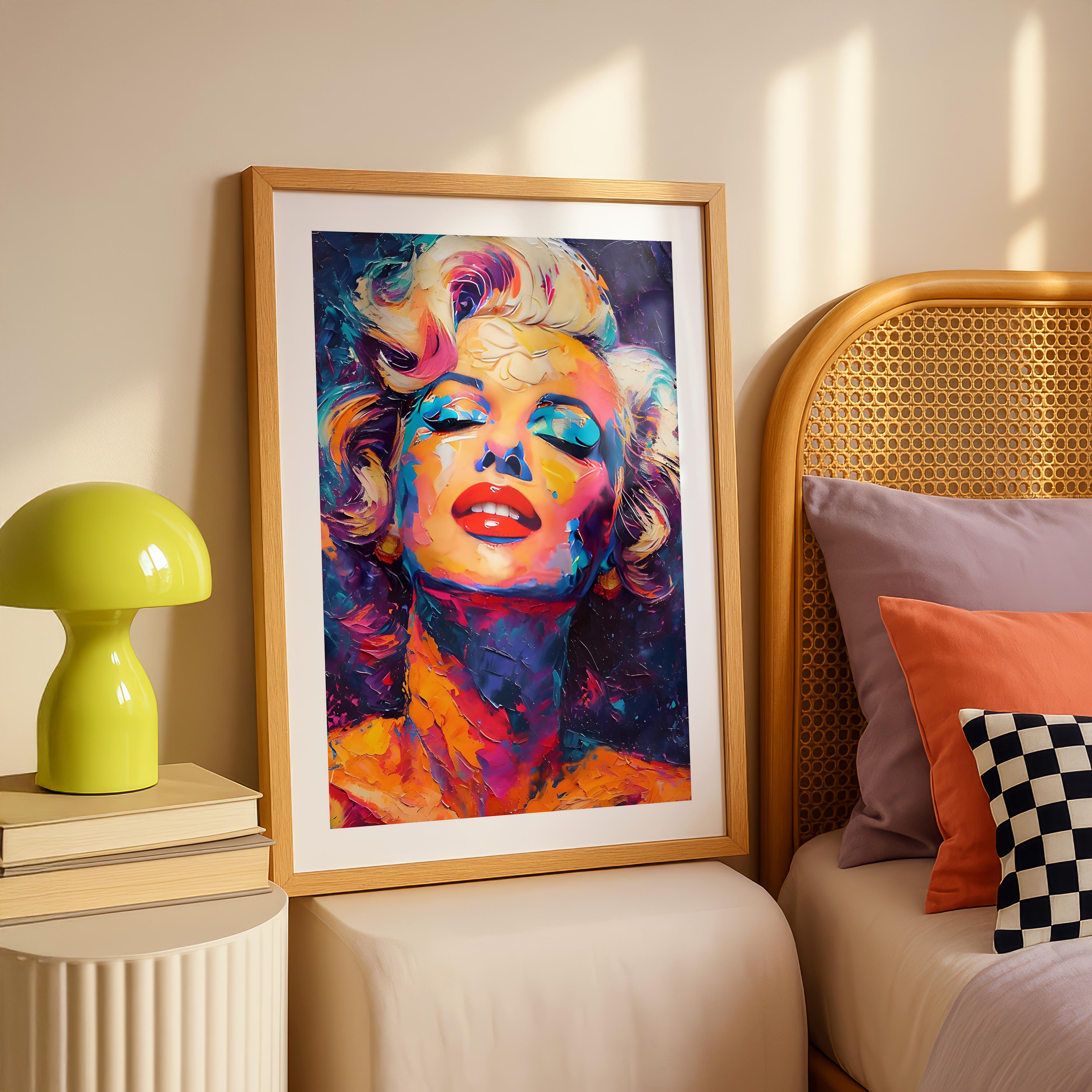 Vibrant Abstract Pop Art Icon Portrait - Rolled Poster Wall Art Print