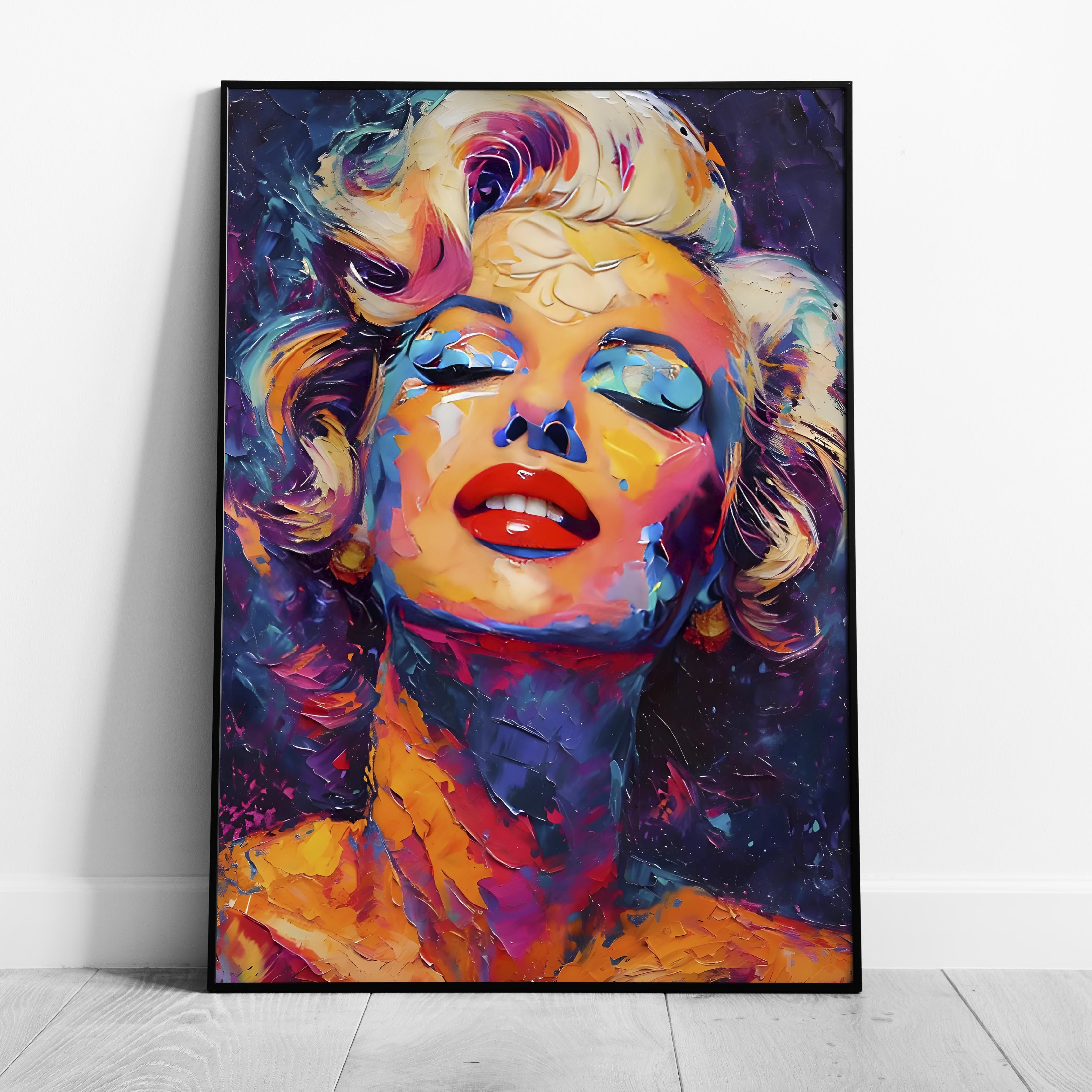Vibrant Abstract Pop Art Icon Portrait - Rolled Poster Wall Art Print