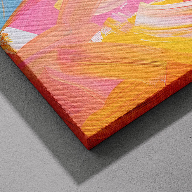 Vibrant Abstract Pink Heels - Framed Canvas Wall Art Print | House Prints
