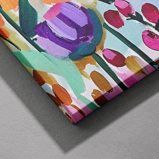 Vibrant Spring Floral Symphony - Framed Canvas Wall Art Print | House Prints