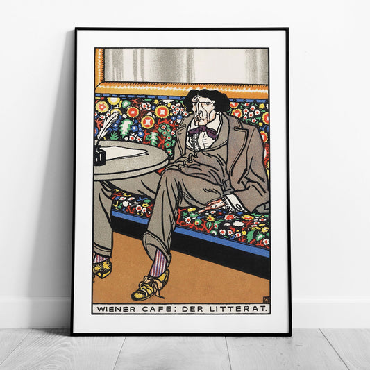 Viennese Café The Man of Letters - Moriz Jung - Rolled Poster Wall Art Print - House Prints