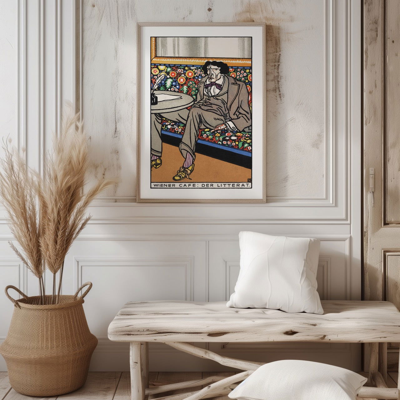 Viennese Café The Man of Letters - Moriz Jung - Rolled Poster Wall Art Print - House Prints