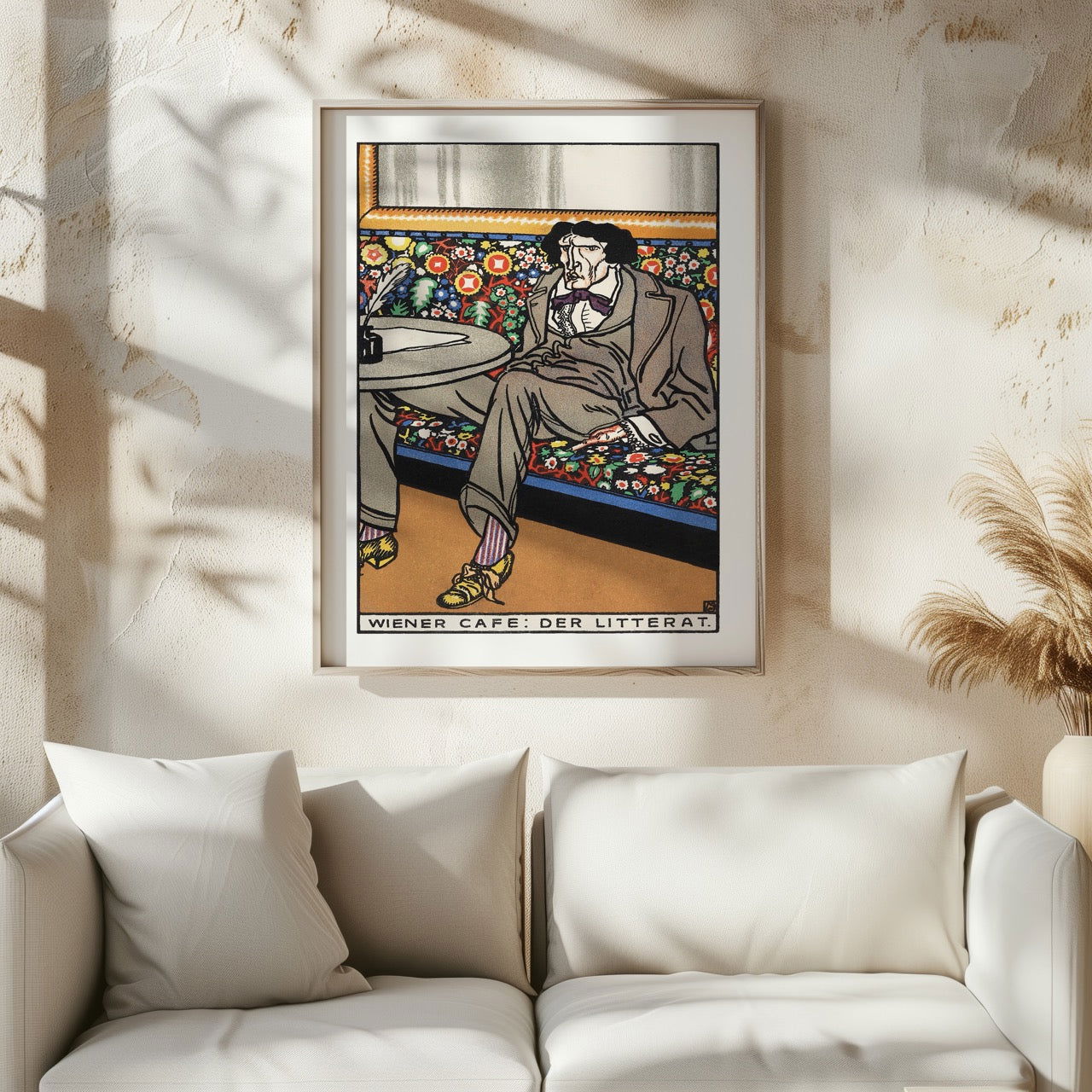Viennese Café The Man of Letters - Moriz Jung - Rolled Poster Wall Art Print - House Prints