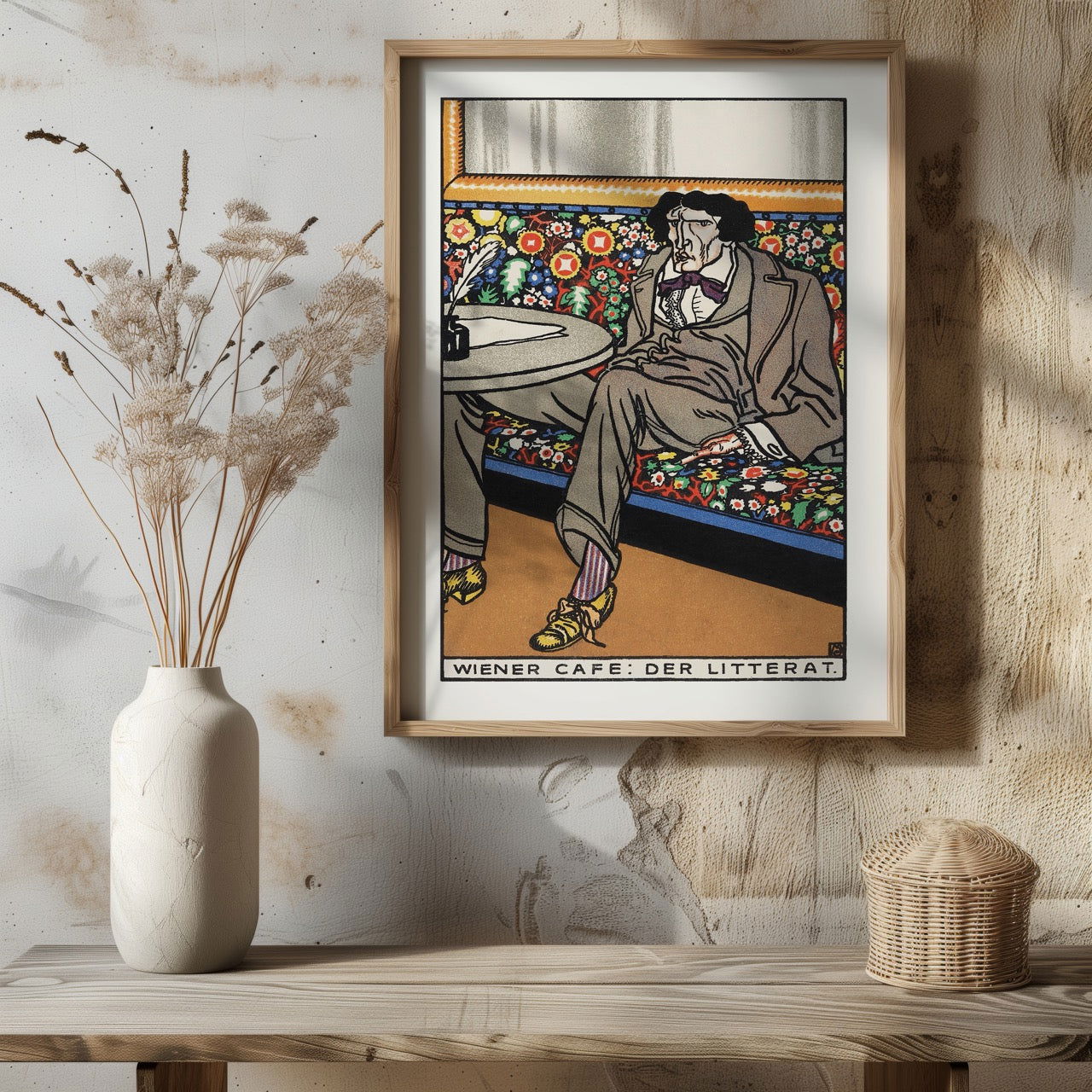 Viennese Café The Man of Letters - Moriz Jung - Rolled Poster Wall Art Print - House Prints