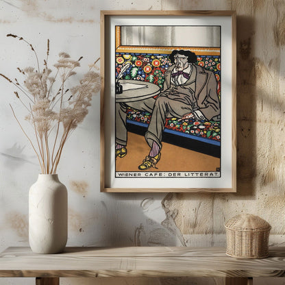Viennese Café The Man of Letters - Moriz Jung - Rolled Poster Wall Art Print - House Prints