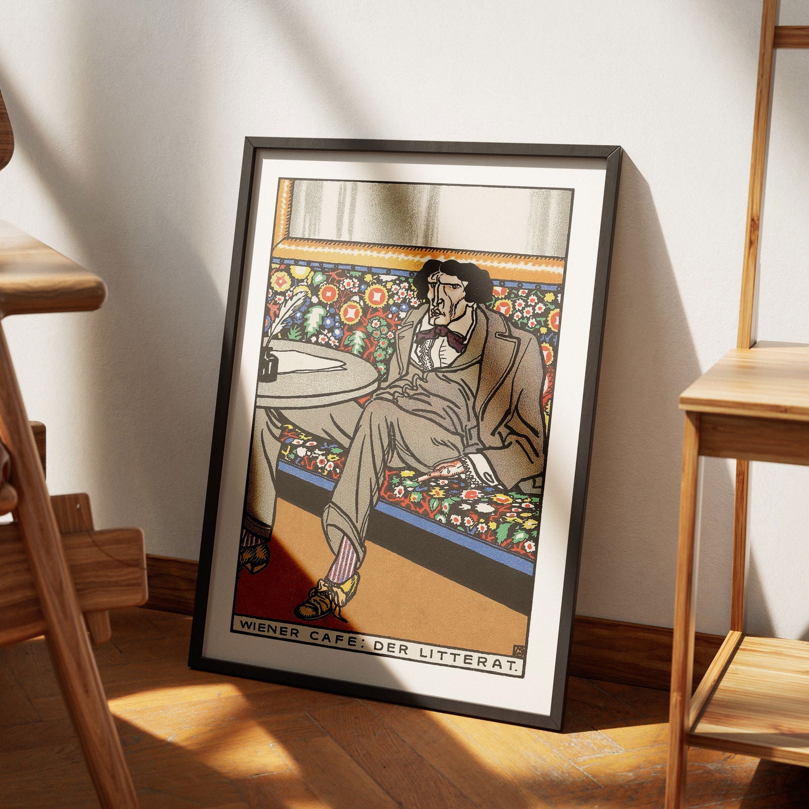 Viennese Café The Man of Letters - Moriz Jung - Rolled Poster Wall Art Print - House Prints
