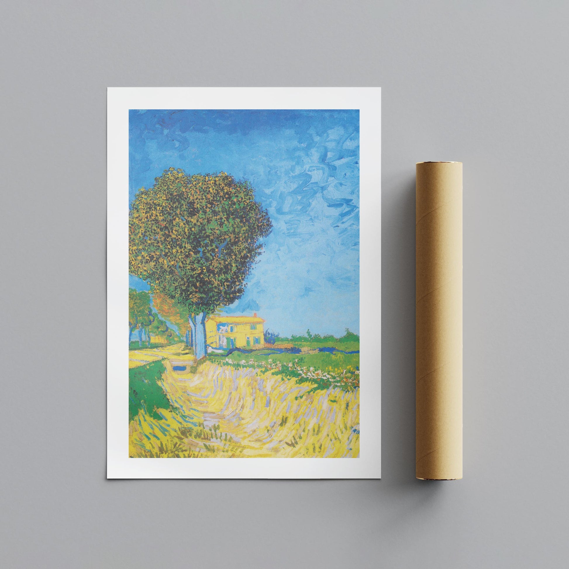 Avenue at Arles with Houses - Vincent van Gogh - Rolled Poster Wall Art Print - House Prints