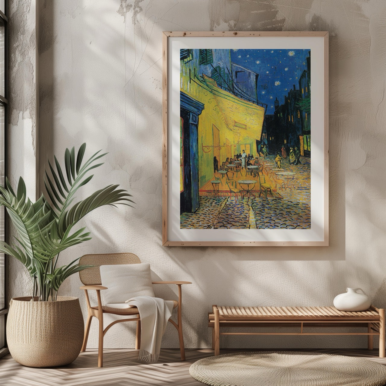 Cafe Terrace at Night - Vincent van Gogh - Rolled Poster Wall Art Print - House Prints