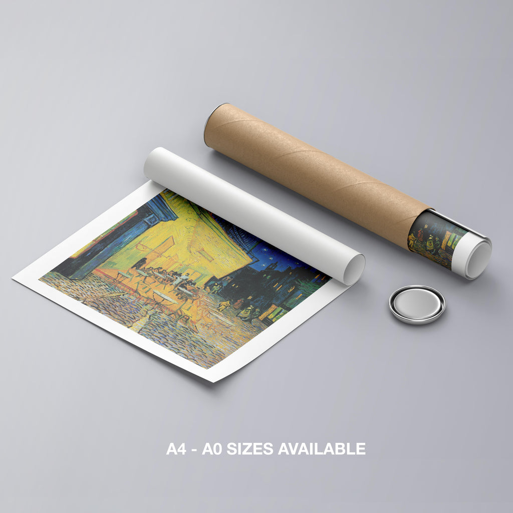 Cafe Terrace at Night - Vincent van Gogh - Rolled Poster Wall Art Print | House Prints
