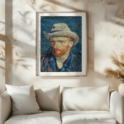 Self Portrait with Grey Felt Hat - Vincent van Gogh - Rolled Poster Wall Art Print - House Prints