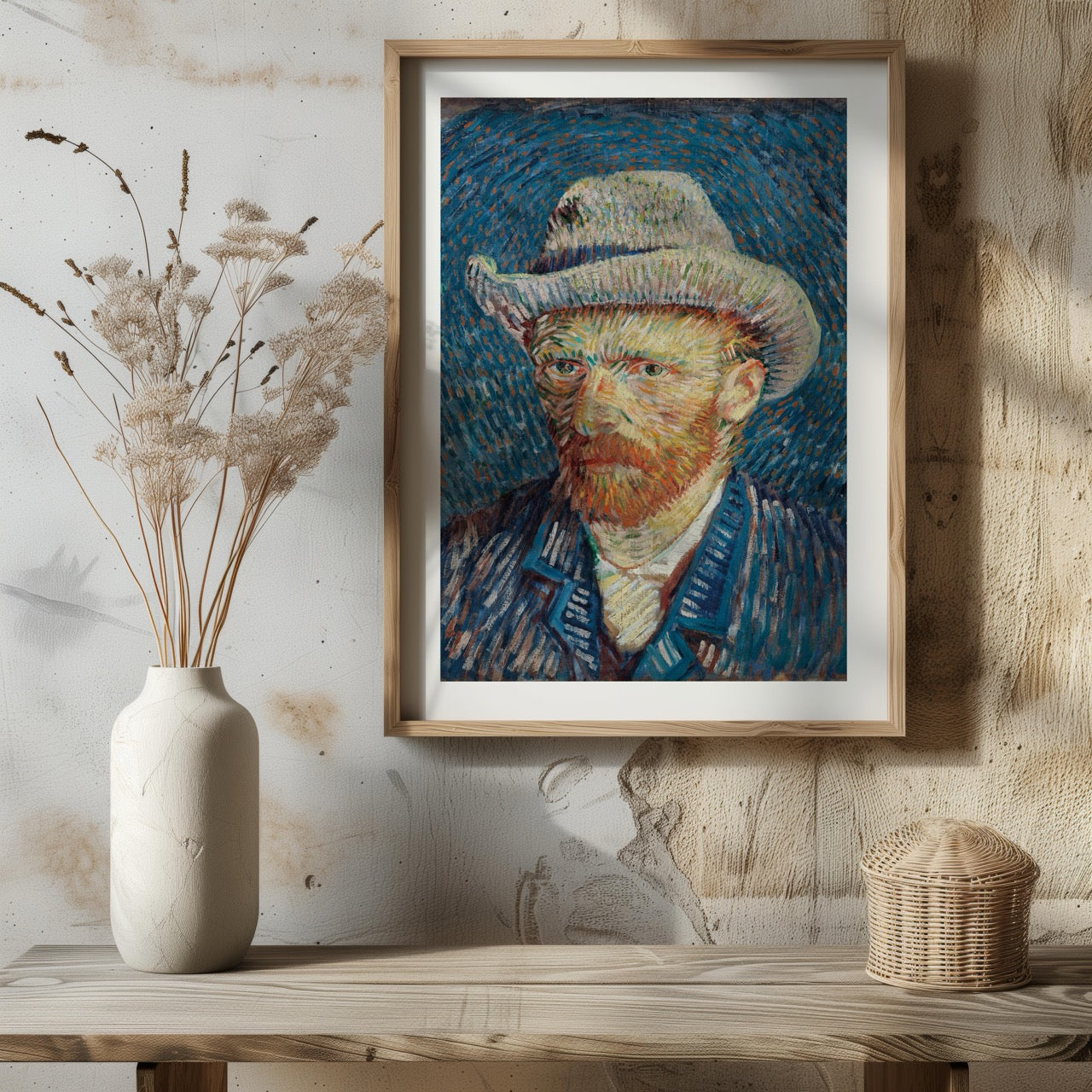 Self Portrait with Grey Felt Hat - Vincent van Gogh - Rolled Poster Wall Art Print - House Prints