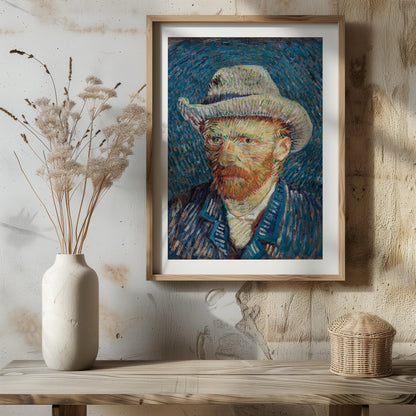 Self Portrait with Grey Felt Hat - Vincent van Gogh - Rolled Poster Wall Art Print - House Prints