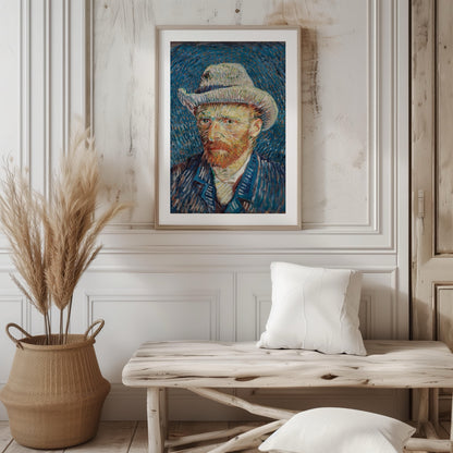 Self Portrait with Grey Felt Hat - Vincent van Gogh - Rolled Poster Wall Art Print - House Prints