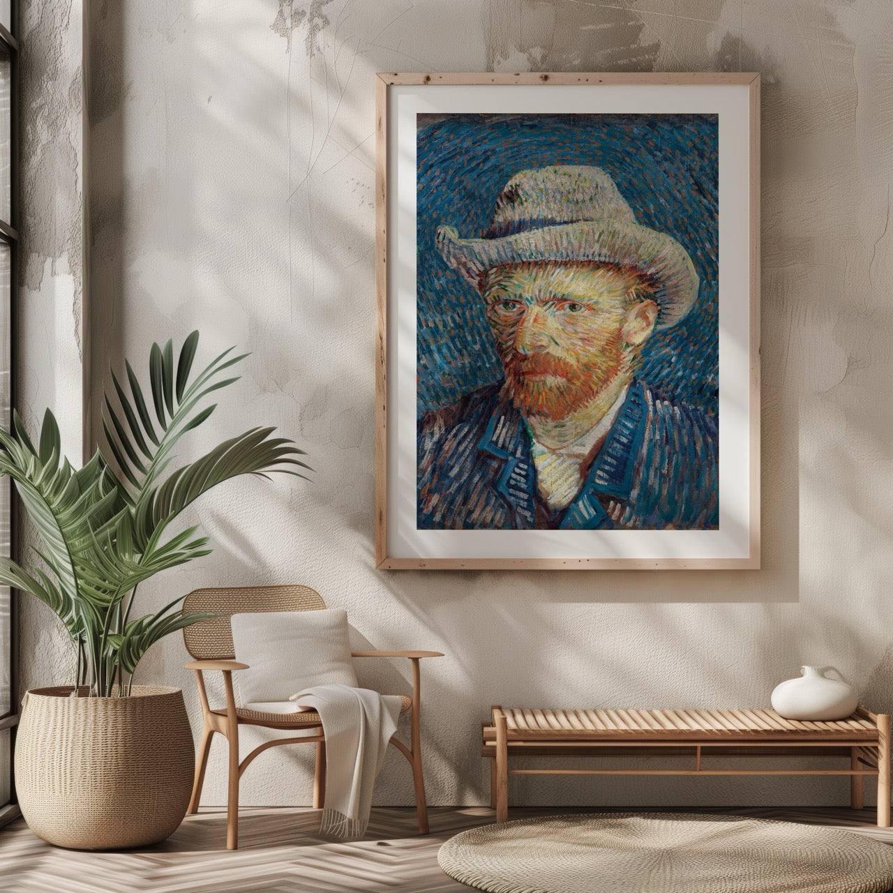Self Portrait with Grey Felt Hat - Vincent van Gogh - Rolled Poster Wall Art Print - House Prints